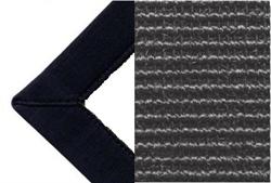 Sisal sort 009 tæppe med kantbånd i sort farve